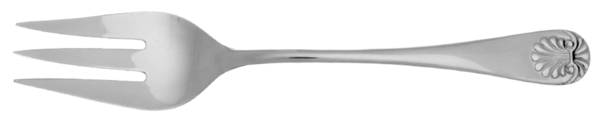 Antique Shell (Stainless) Solid Serving Fork