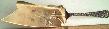 Arlington (Sterling, 1884) Solid Bright Cut Ice Cream Slicer