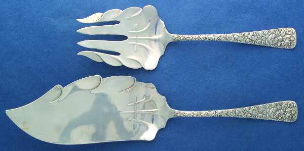 Arlington (Sterling, 1884) 2 Piece Large Solid Fish Serving Set