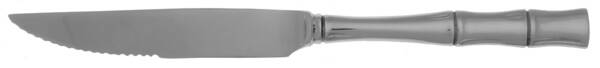Bamboo-Bright Finish (Stainless) Steak Knife Individual Hollow, Serrate HC