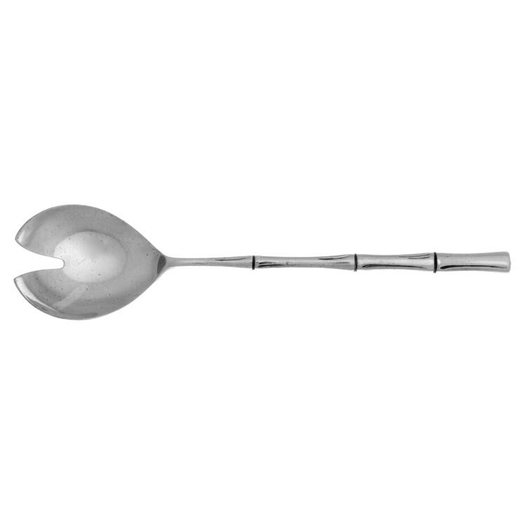 Bamboo-Bright Finish (Stainless) Solid Salad Serving Fork