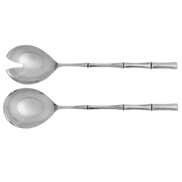 Bamboo-Bright Finish (Stainless) (2 Pc) Solid Salad Set