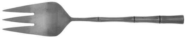 Bamboo-Satin Finish (Stainless) Medium Solid Cold Meat Serving Fork