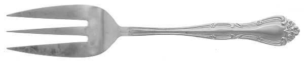 Baroness (Silverplate, 1988) Medium Solid Cold Meat Serving Fork