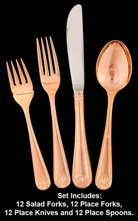 Bay Shore-Rose Gold (Rose Gold) 48 Piece Estate Set