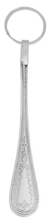 Beaded Antique-Engraved (Stainless) Key Ring with Stainless Hoop HC