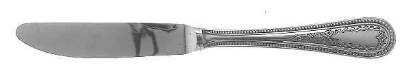 Beaded Antique-Engraved (Stainless) Modern Hollow Butter Spreader (Stainless) by Towle Silver