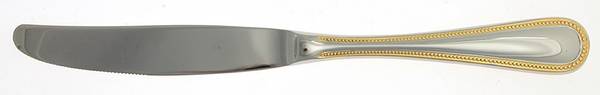Beaded Antique Gold(Stainless, Gold Accent, Gls) Modern Hollow Knife