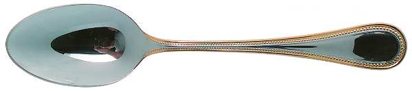 Beaded Antique Gold(Stainless, Gold Accent, Gls) Tablespoon (Serving Spoon)