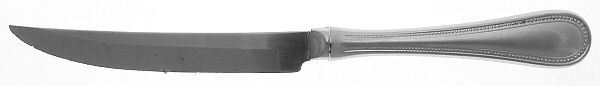 Beaded Antique Gold(Stainless, Gold Accent, Gls) Individual Steak Knife with Pinch Handle