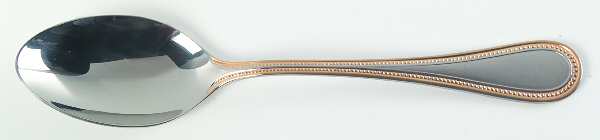 Beaded Antique Gold (Stainless, Gold Accent, Satn) Tablespoon (Serving Spoon)
