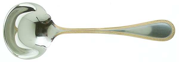 Beaded Antique Gold (Stainless, Gold Accent, Satn) Solid Gravy Ladle