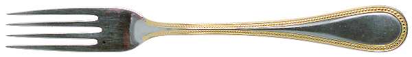Beaded Antique Gold (Stainless, Gold Accent, Satn) Fork by Towle Silver