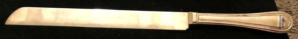 Beaded Antique (Silverplate, 1977) Wedding Cake Knife with Stainless Blade