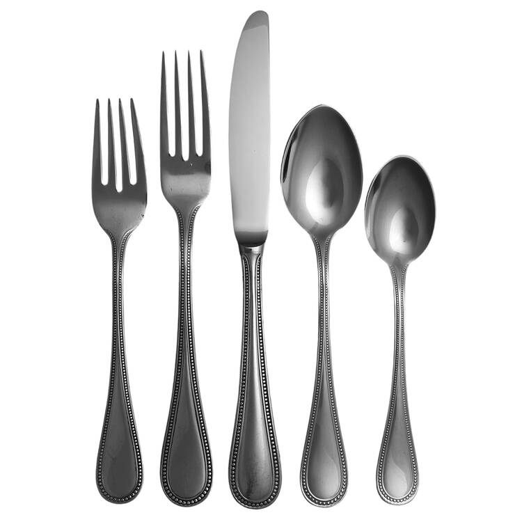 Beaded Antique (Silverplate, 1977) 5 Piece Place Setting