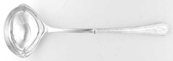Beaded Antique (Silverplate, 1977) Punch Ladle with Silverplate Bowl
