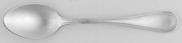 Beaded Antique (Silverplate, 1977) Dessert/Oval Soup Spoon