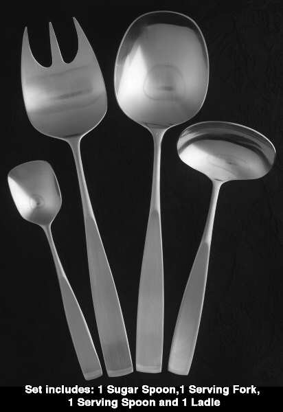 Bedford (Stainless) 4 Pc Hostess/Serving Set