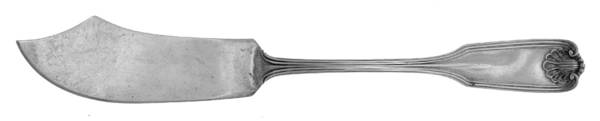 Benjamin Franklin (Sterling, 1904, T-Lion, No Mono) Flat Handle Master Butter Knife