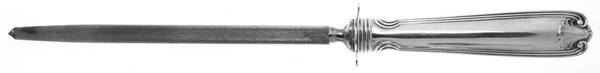 Benjamin Franklin (Sterling, 1904, T-Lion, No Mono) Large Knife Sharpener-Steel Rod w/Sterling Guard