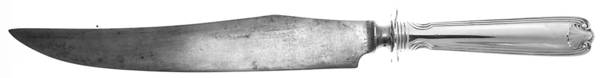 Benjamin Franklin (Sterling, 1904, T-Lion, No Mono) Large Carving/Roast Knife StnlBl w/Sterling Guard