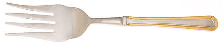 Beacon Hill (Stainless, Gold Accent) Cold Meat Fork Large, Stainless Tines HC