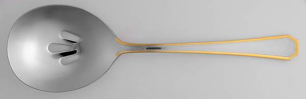 Beacon Hill (Stainless, Gold Accent) Pierced Tablespoon (Serving Spoon)