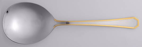 Beacon Hill (Stainless, Gold Accent) Tablespoon (Serving Spoon)