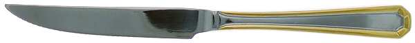Beacon Hill (Stainless, Gold Accent) Individual Solid Handle Steak Knife