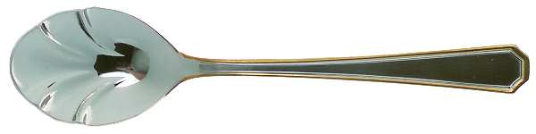 Beacon Hill (Stainless, Gold Accent) Sugar Shell Spoon by Towle Silver