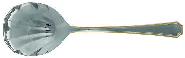 Beacon Hill (Stainless, Gold Accent) Solid Serving Spoon