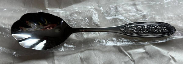 Beaded Rose (Stainless) Sugar Shell Spoon