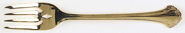 Boston Chippendale Gold (Gold Electroplate) Individual Salad Fork