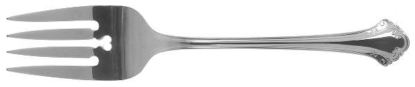 Boston Chippendale (Stainless-Korea-Japan) Medium Solid Cold Meat Serving Fork