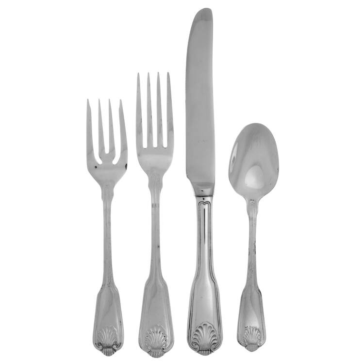 Boston Shell (Silverplate, 1987) 4 Piece Place Setting