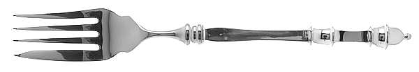 Carpenter Hall (Sterling, 1975) Individual Hollow Fish Fork, Stainless Tines