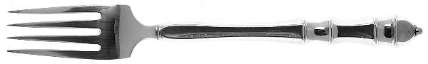 Carpenter Hall (Sterling, 1975) Individual HollowHandle Salad Fork, Sterling Tines