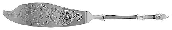 Carpenter Hall (Sterling, 1975) Engraved Fish Serving Knife-Stainless Blade