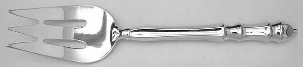 Carpenter Hall (Sterling, 1975) Cold Meat Serving Fork W/Hollow Hdl &Sterling Tine