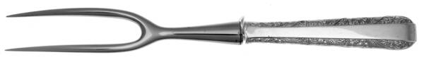 Candlelight (Sterling, 1934, No Monos) Lg Carving Roast Fork Stnl Prong w/Sterling Guard