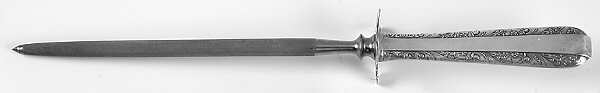 Candlelight (Sterling, 1934, No Monos) Large Knife Sharpener-Steel Rod w/Sterling Guard