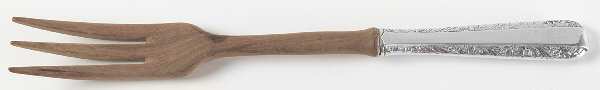Candlelight (Sterling, 1934, No Monos) Salad Serving Fork Wooden Prongs