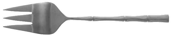 Cane (Stainless, Satin Finish) Medium Solid Cold Meat Serving Fork