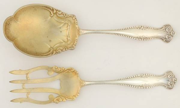 Canterbury (Sterling, 1893) (2 Pc) Solid Salad Set