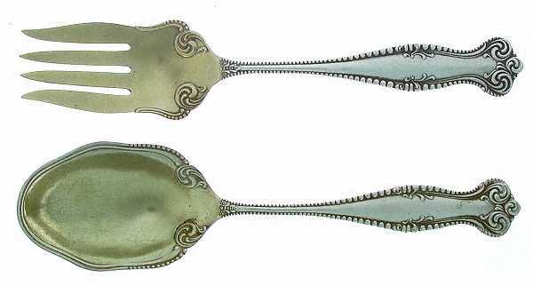 Canterbury (Sterling, 1893) (2 Pc) Solid Salad Set
