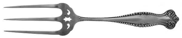 Canterbury (Sterling, 1893) Solid Spinach Serving Fork
