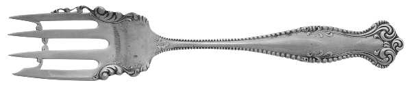 Canterbury (Sterling, 1893) Large Solid Cold Meat Serving Fork