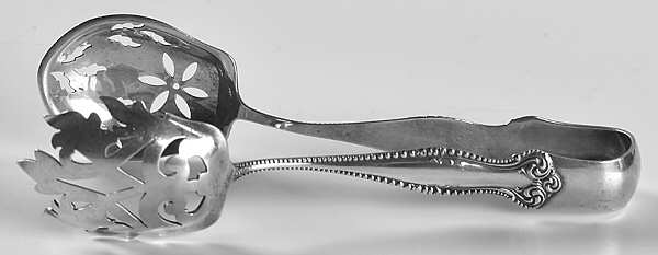 Canterbury (Sterling, 1893) Large Ice Serving Tongs by Towle Silver