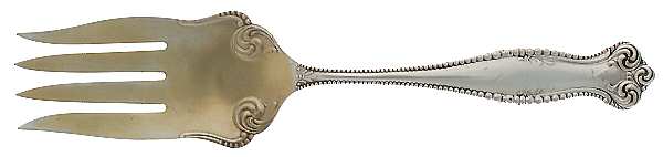 Canterbury (Sterling, 1893) Medium Solid Cold Meat Serving Fork