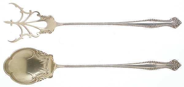 Canterbury (Sterling, 1893) 2 Pc Large Lettuce Serving Set